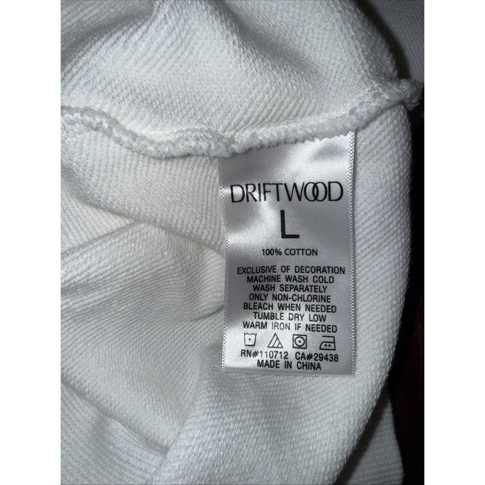 Driftwood Womens Teddy Crew Neck Pullover Sweatshirt Sz L White Fruit Print - Picture 9 of 9
